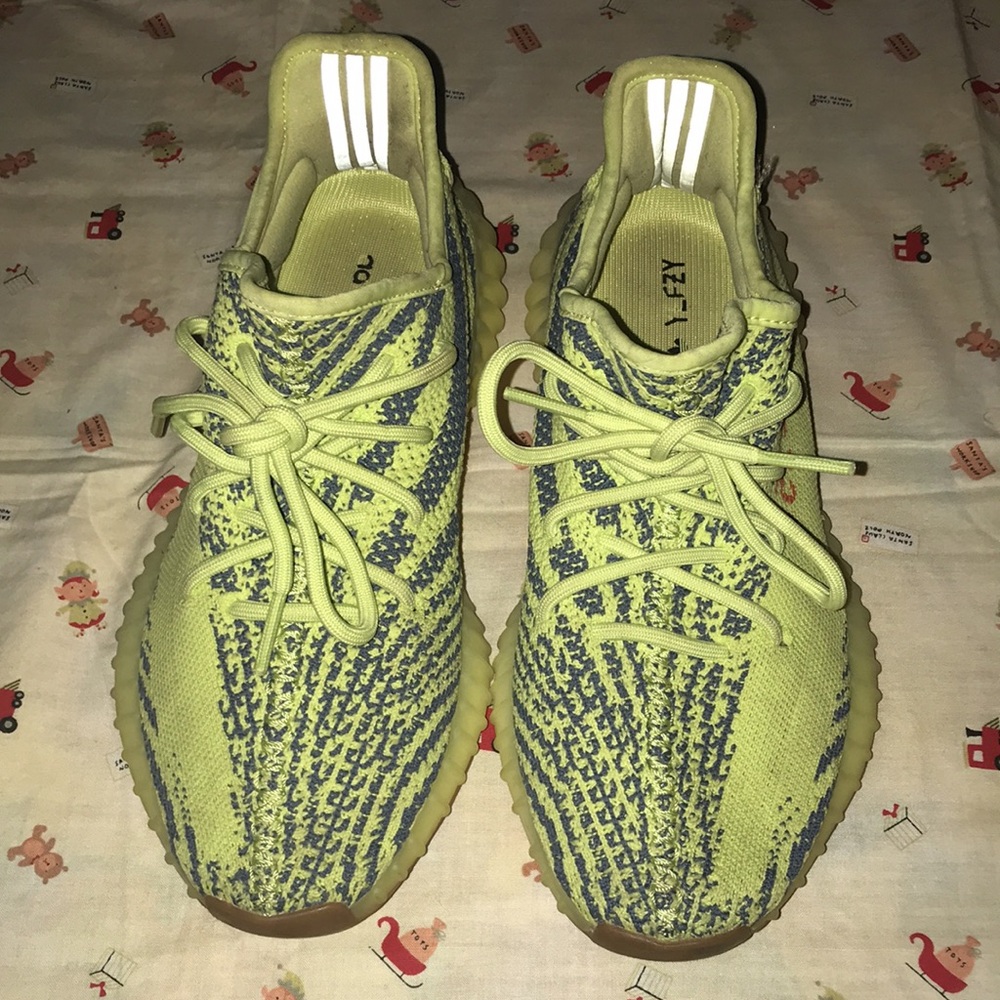 Adidas Yeezy Boost 350 V2 - Lime Green (7.5) - Picture 2 of 7